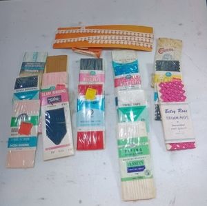 Vtg New sewing trims bias zigzag binding lot of 17